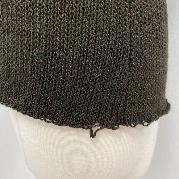 Chico's Brown Knit Tank Top Size 1 Med Bronze Shimmer Coconut Rings Shoulders - Picture 8 of 13
